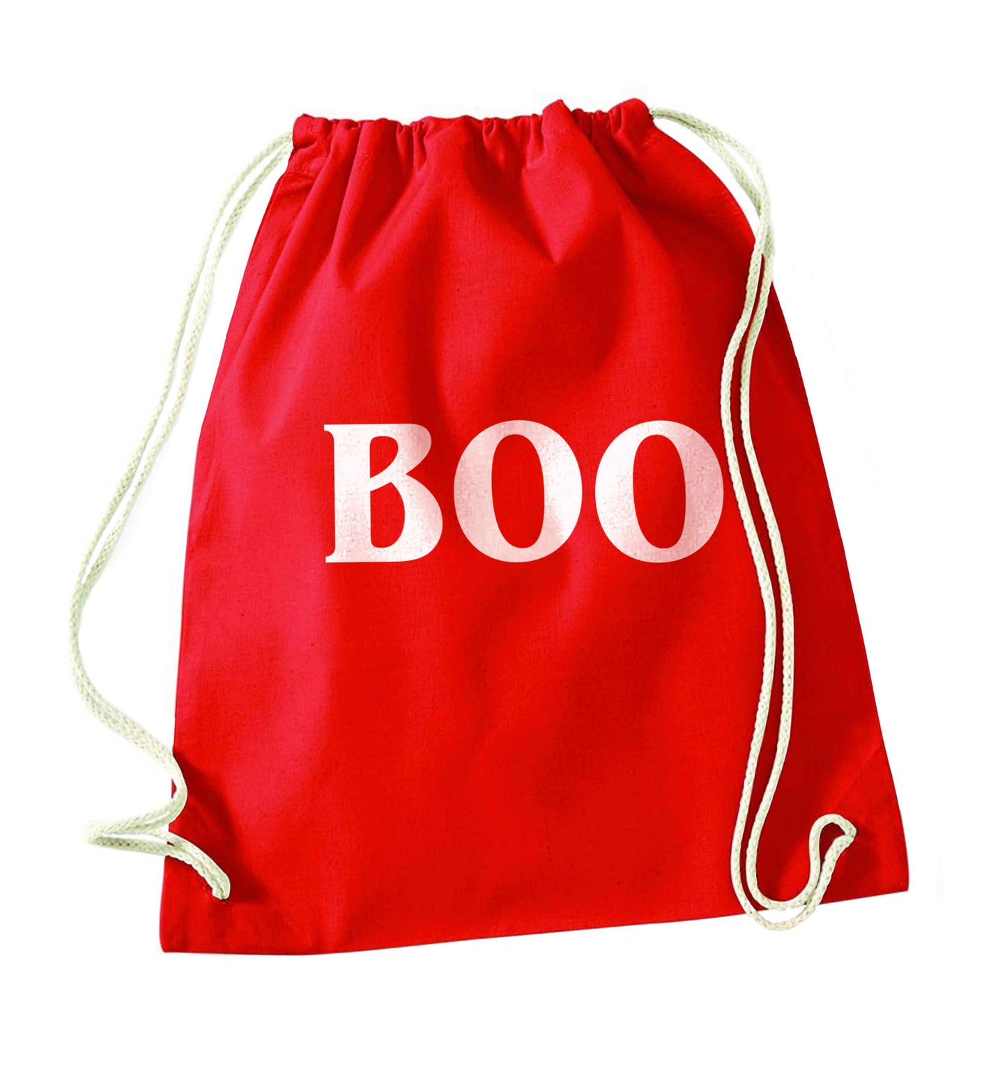 Boo red drawstring bag 