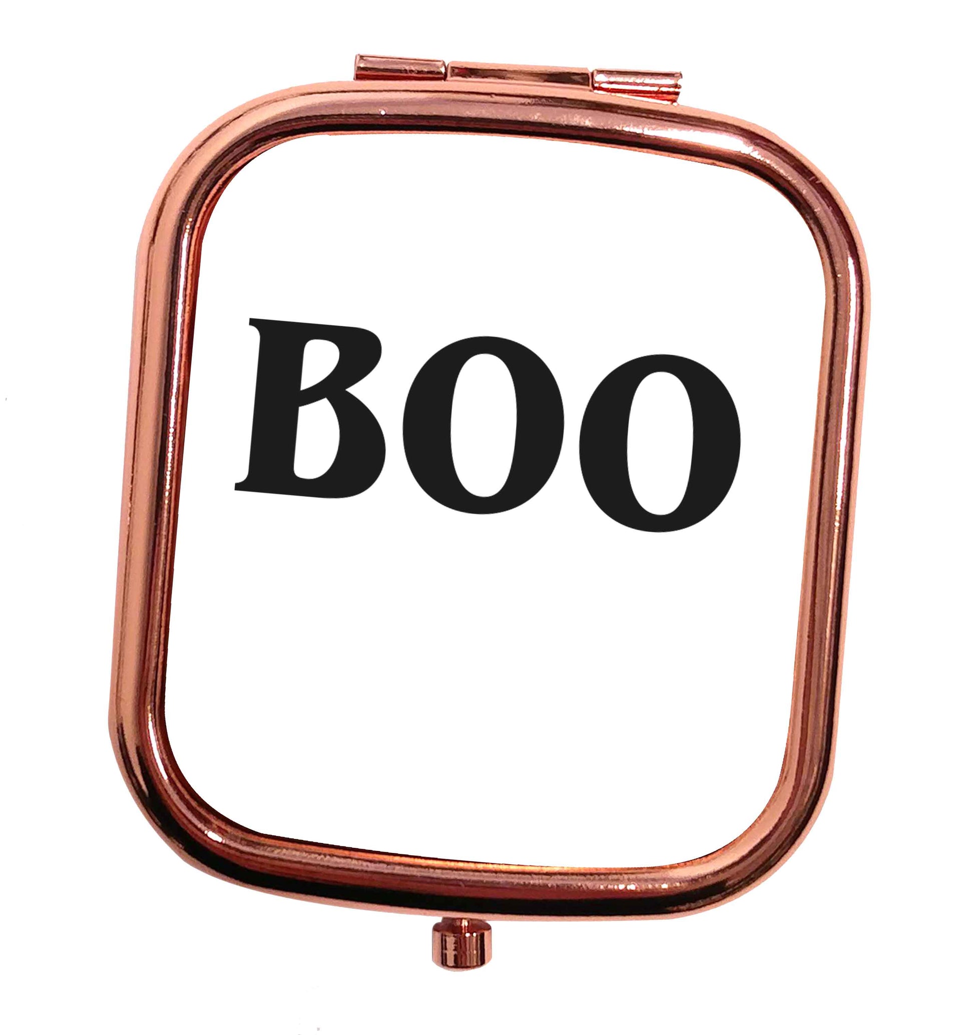 Boo rose gold square pocket mirror