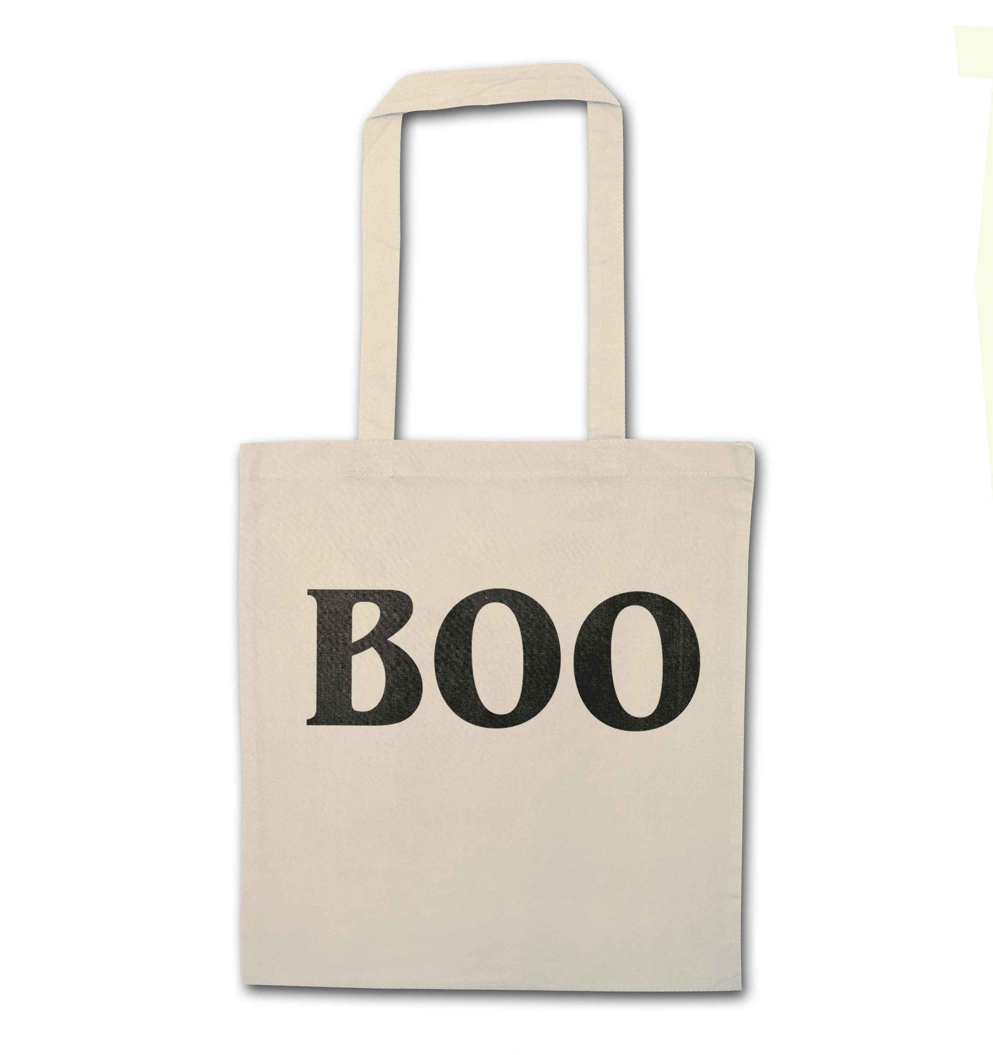 Boo natural tote bag