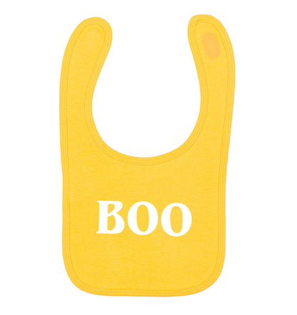 Boo yellow baby bib