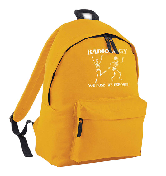 Radiology you pose we expose mustard adults backpack