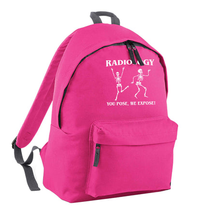Radiology you pose we expose pink children's backpack