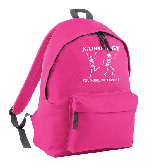 Radiology you pose we expose pink children's backpack