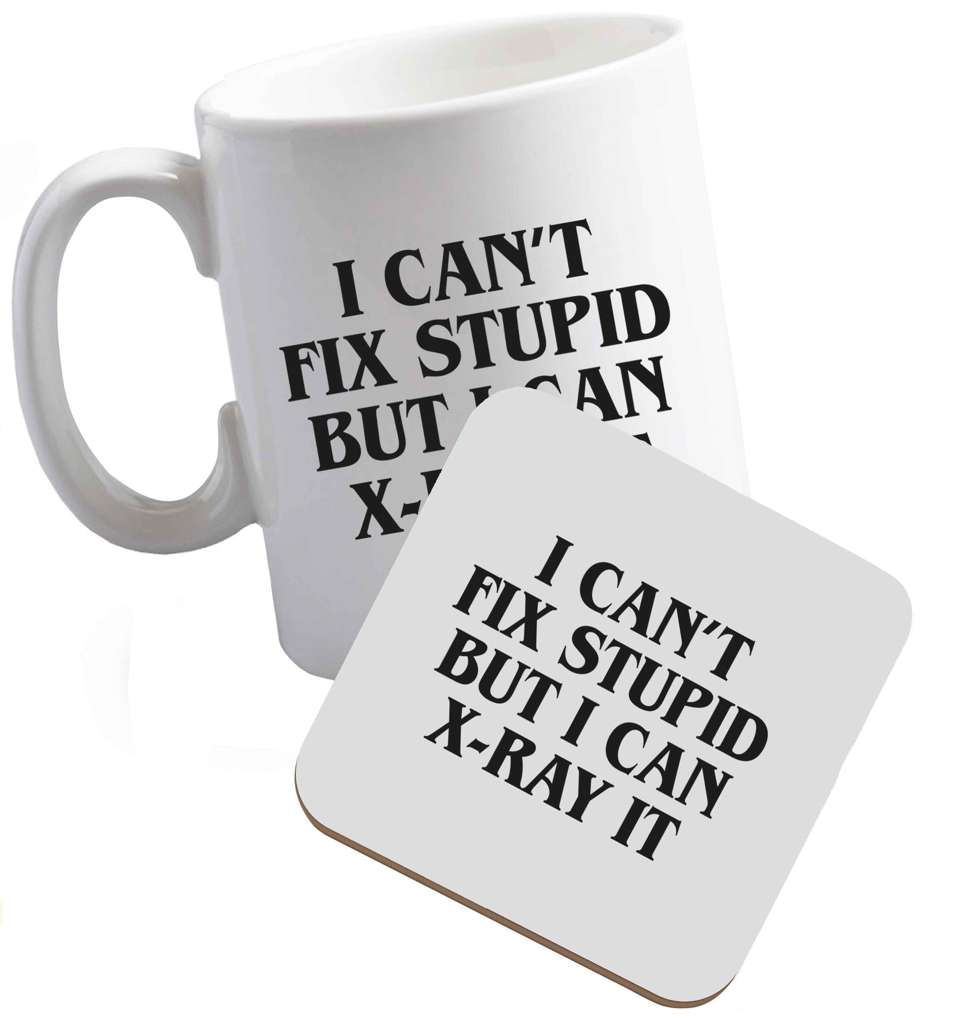 10 oz Tis The Season to Drink Whisky ceramic mug and coaster set right handed