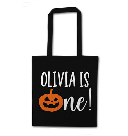Personalised is turning one black tote bag