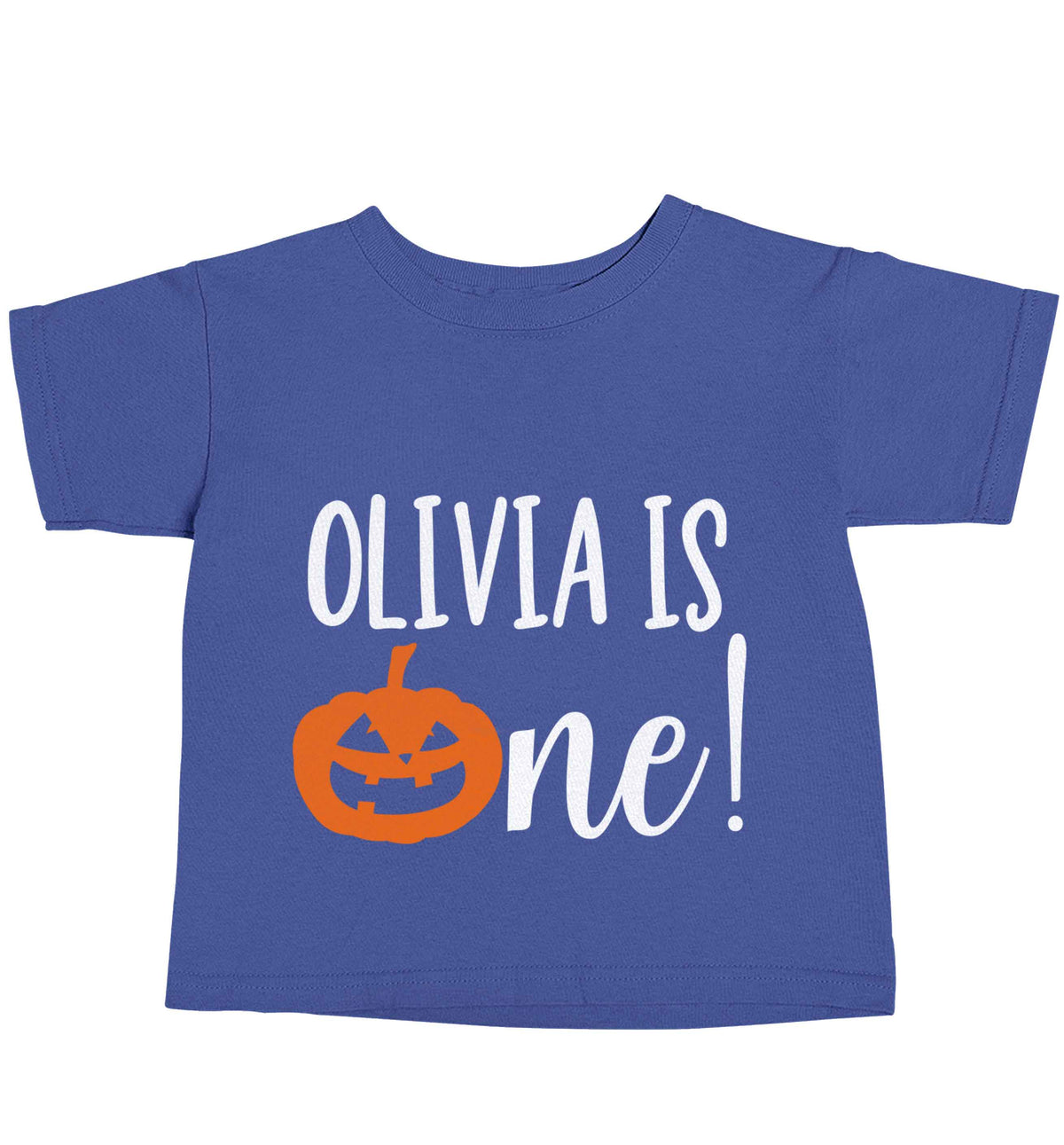 Personalised is turning one blue baby toddler Tshirt 2 Years