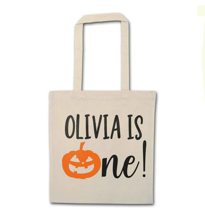 Personalised is turning one natural tote bag
