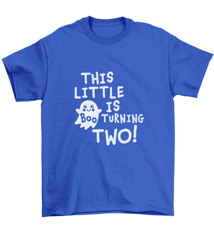 This little boo is turning two Children's blue Tshirt 12-13 Years