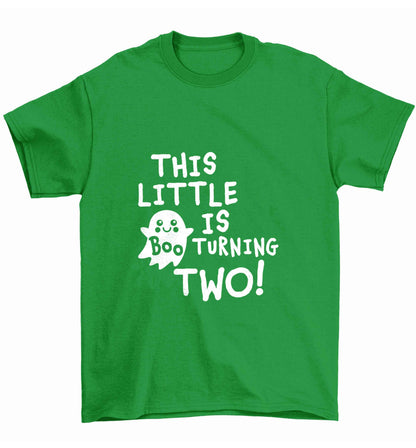 This little boo is turning two Children's green Tshirt 12-13 Years