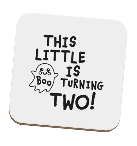 This little boo is turning two set of four coasters