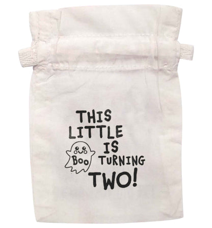 This little boo is turning two | XS - L | Pouch / Drawstring bag / Sack | Organic Cotton | Bulk discounts available!