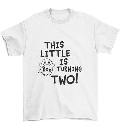 This little boo is turning two Children's white Tshirt 12-13 Years