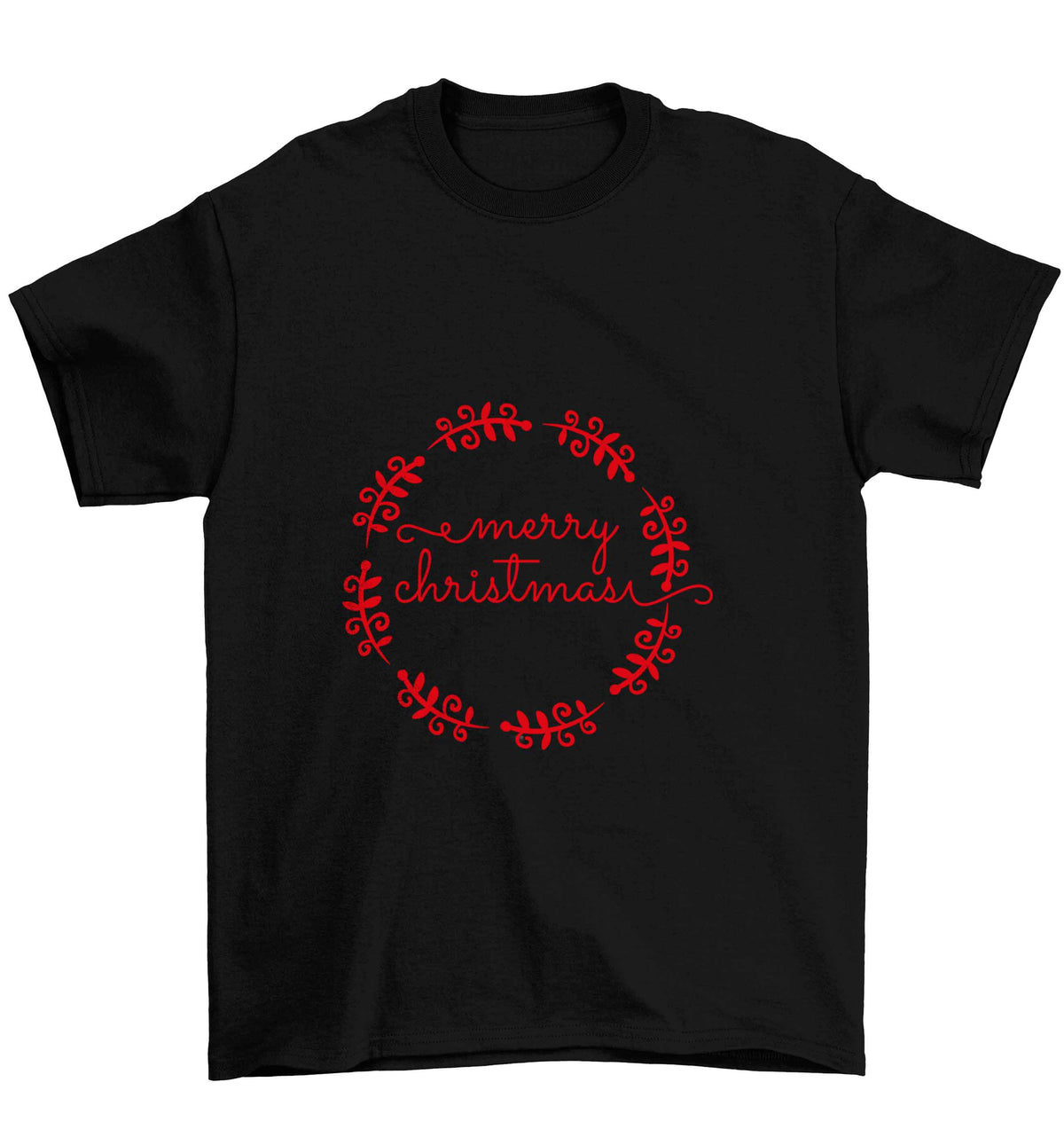 Merry christmas Children's black Tshirt 12-13 Years