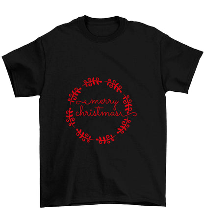 Merry christmas Children's black Tshirt 12-13 Years