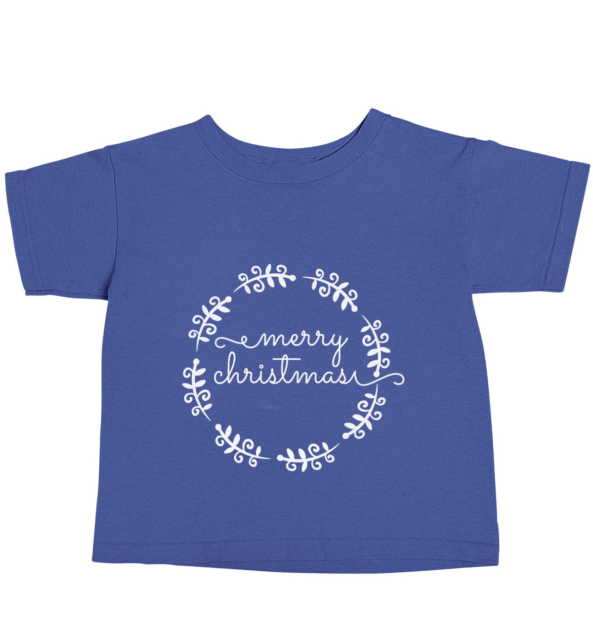 Merry christmas blue baby toddler Tshirt 2 Years