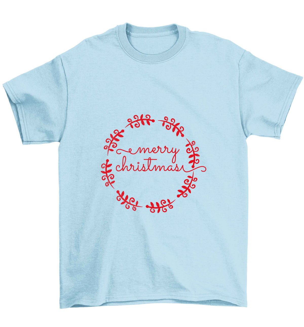 Merry christmas Children's light blue Tshirt 12-13 Years