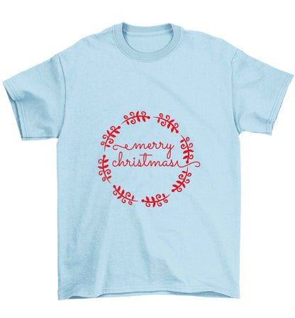Merry christmas Children's light blue Tshirt 12-13 Years