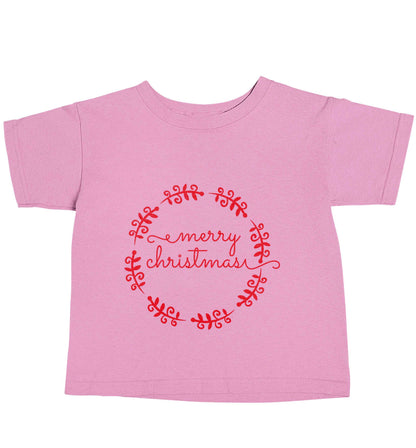 Merry christmas light pink baby toddler Tshirt 2 Years