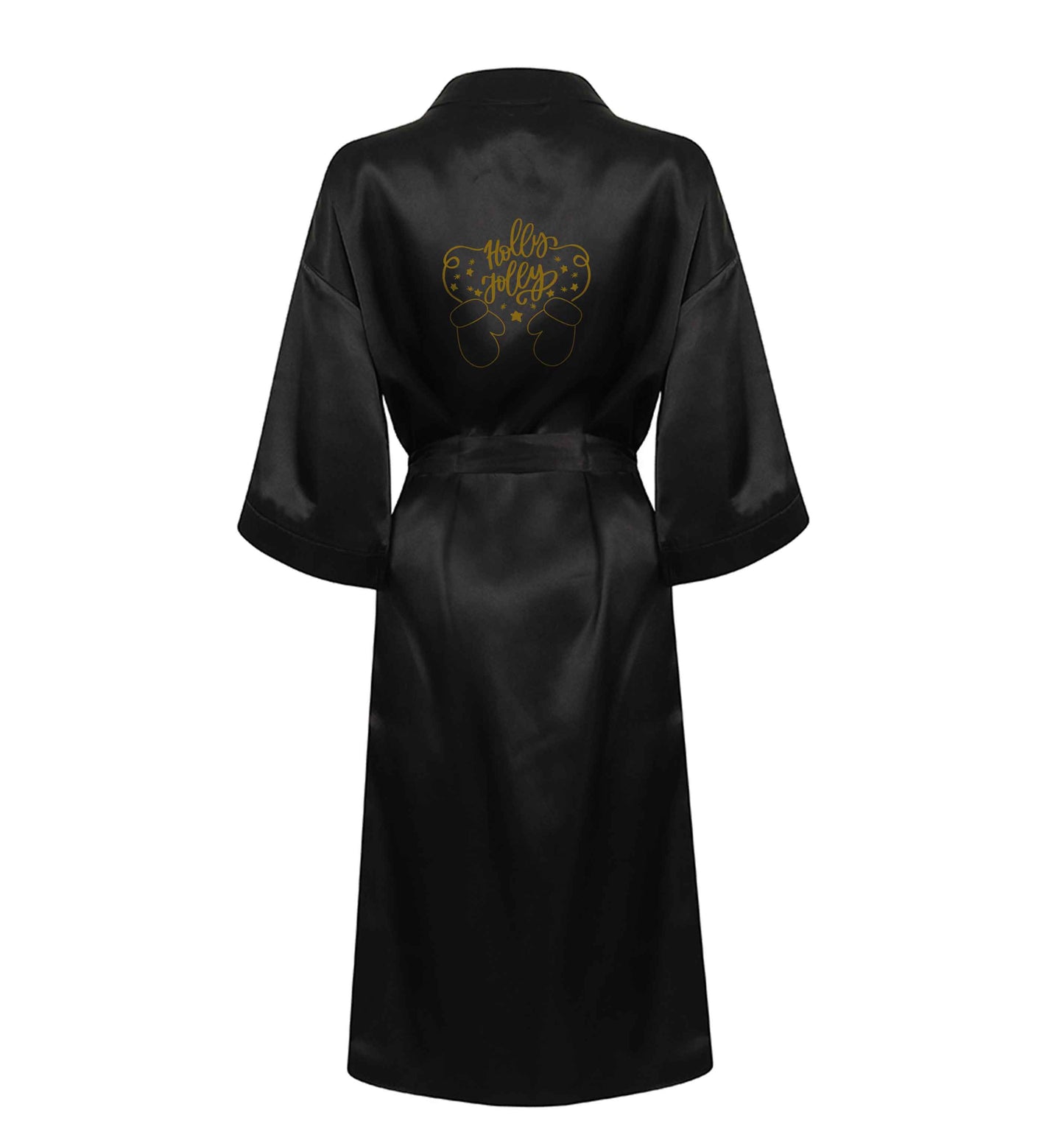 Holly jolly XL/XXL black ladies dressing gown size 16/18