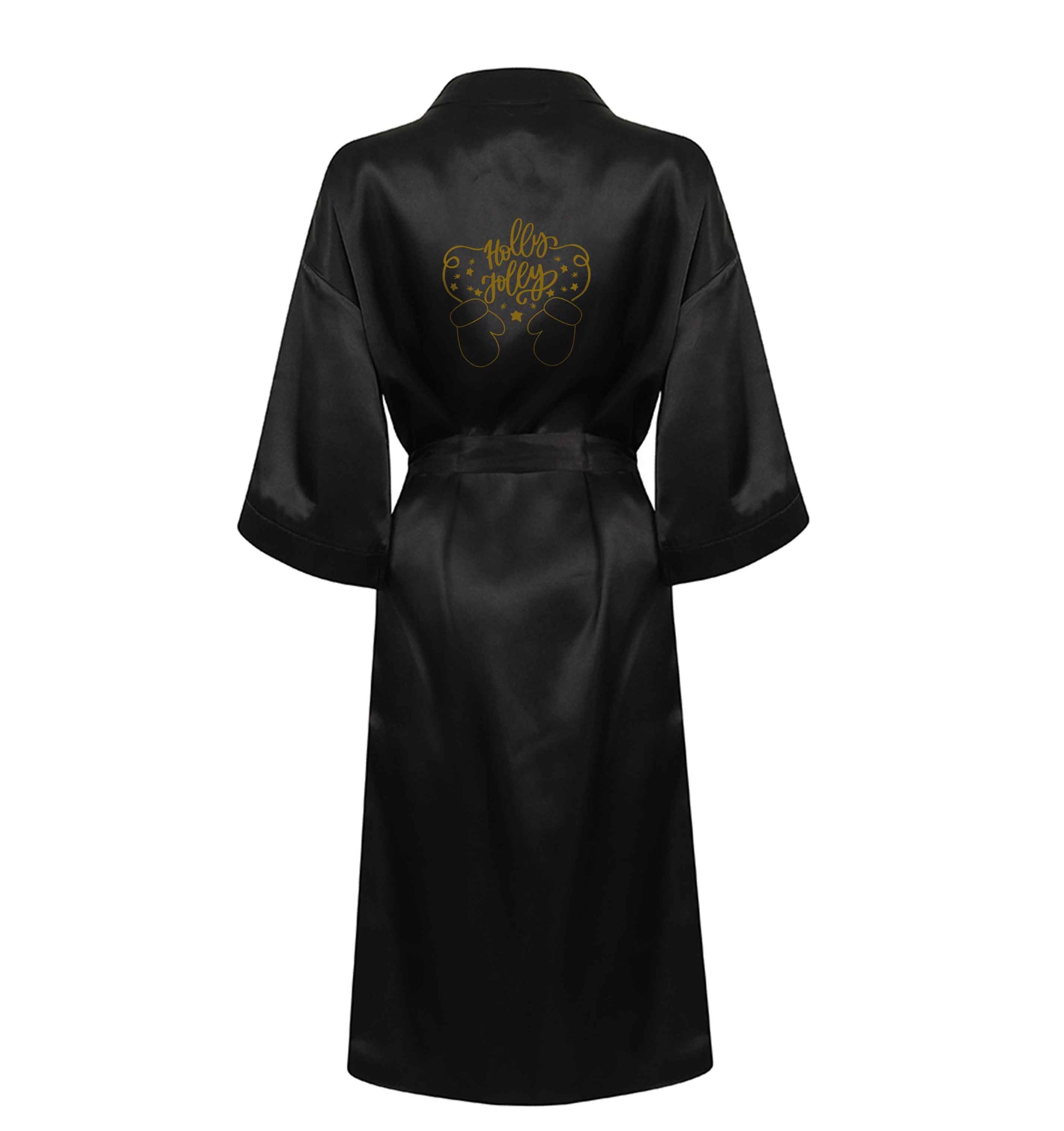 Holly jolly XL/XXL black ladies dressing gown size 16/18