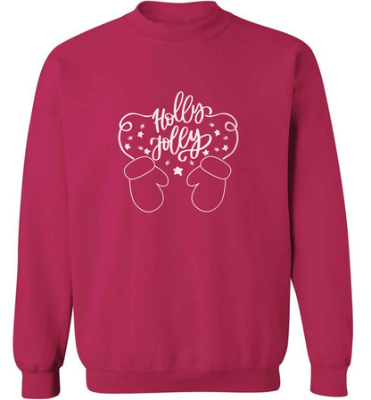 Holly jolly adult's unisex pink sweater 2XL