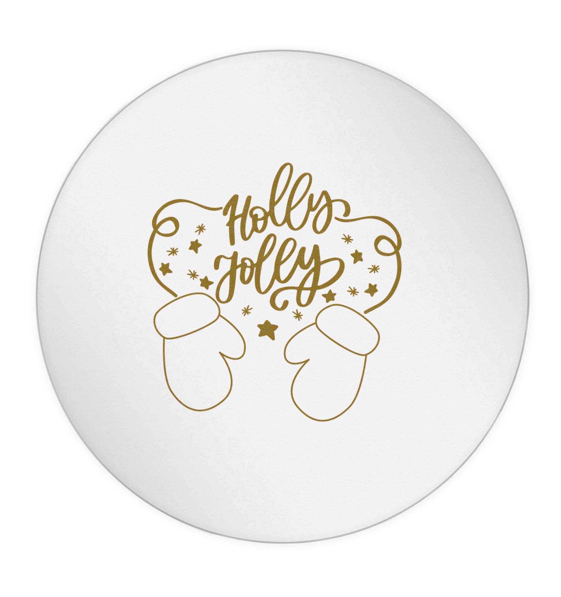 Holly jolly 24 @ 45mm matt circle stickers