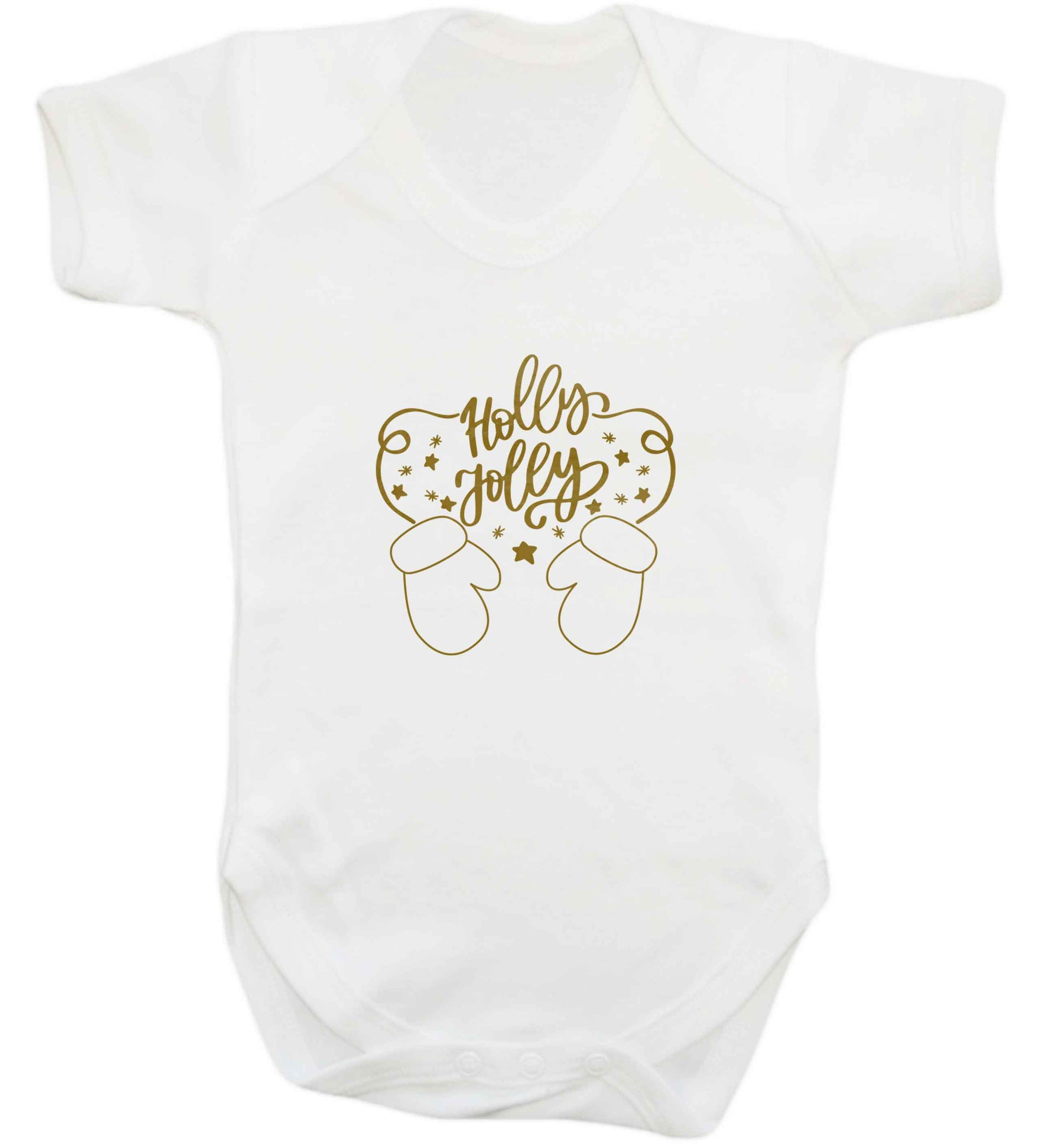 Holly jolly baby vest white 18-24 months