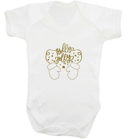 Holly jolly baby vest white 18-24 months