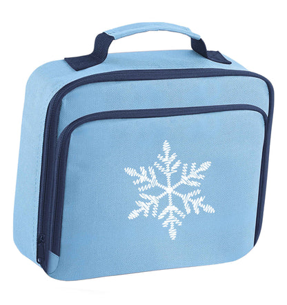 Snowflake insulated blue lunch bag cooler