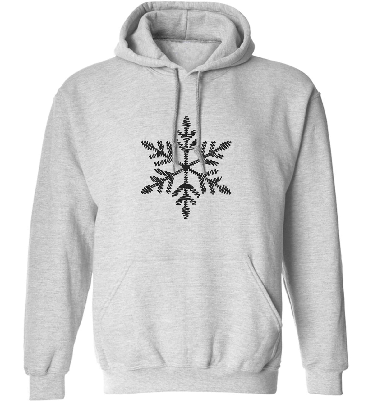Snowflake adults unisex grey hoodie 2XL
