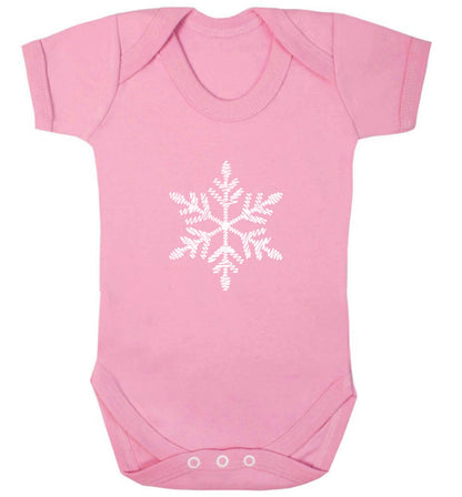 Snowflake baby vest pale pink 18-24 months