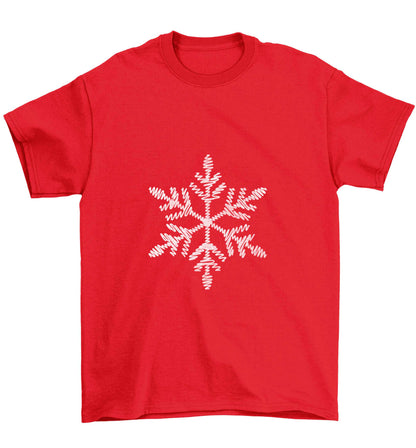 Snowflake Children's red Tshirt 12-13 Years