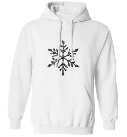 Snowflake adults unisex white hoodie 2XL