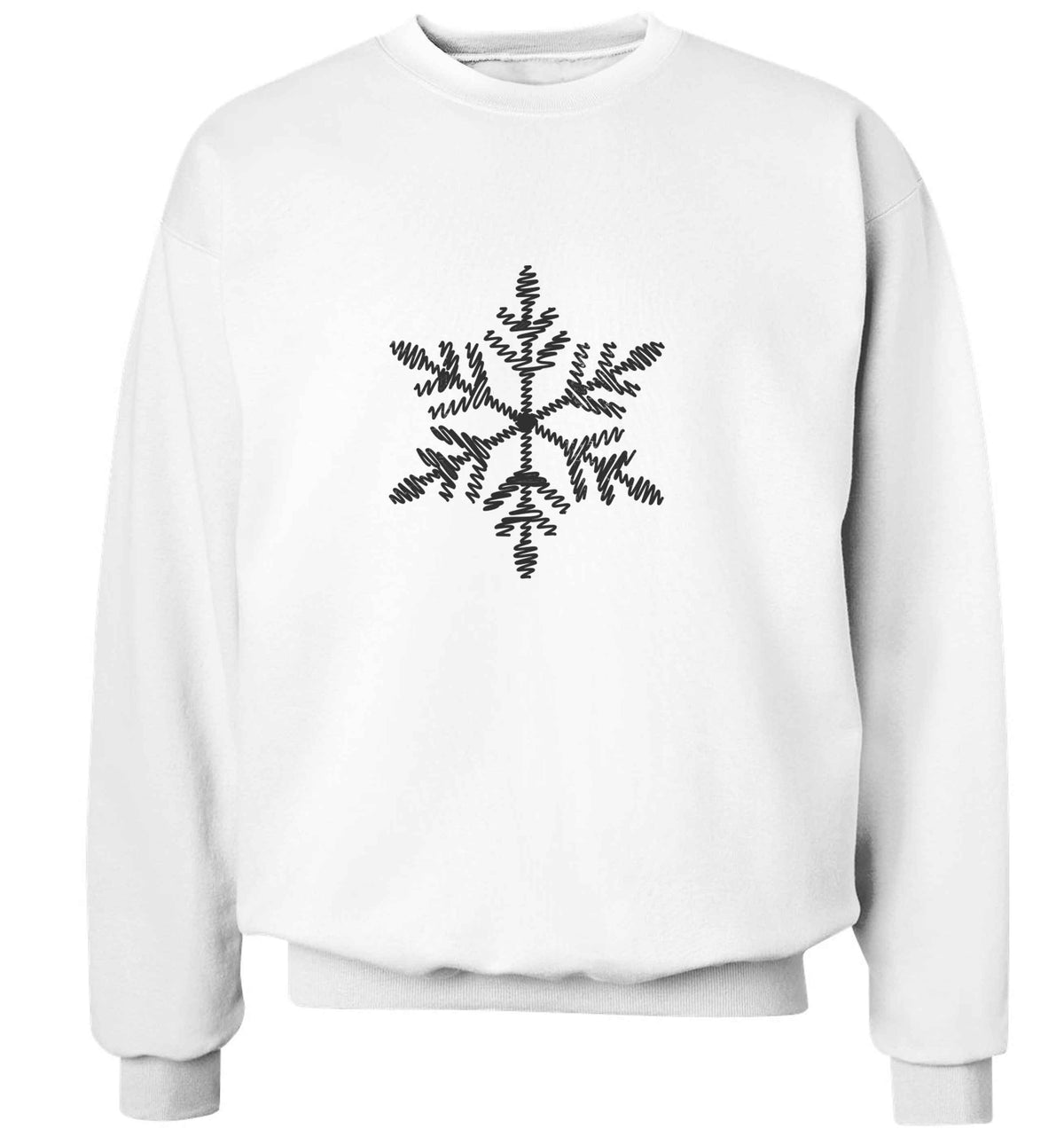 Snowflake adult's unisex white sweater 2XL