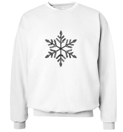 Snowflake adult's unisex white sweater 2XL