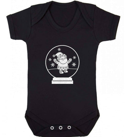 Santa snowglobe baby vest black 18-24 months