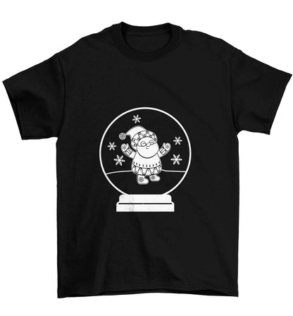 Santa snowglobe Children's black Tshirt 12-13 Years
