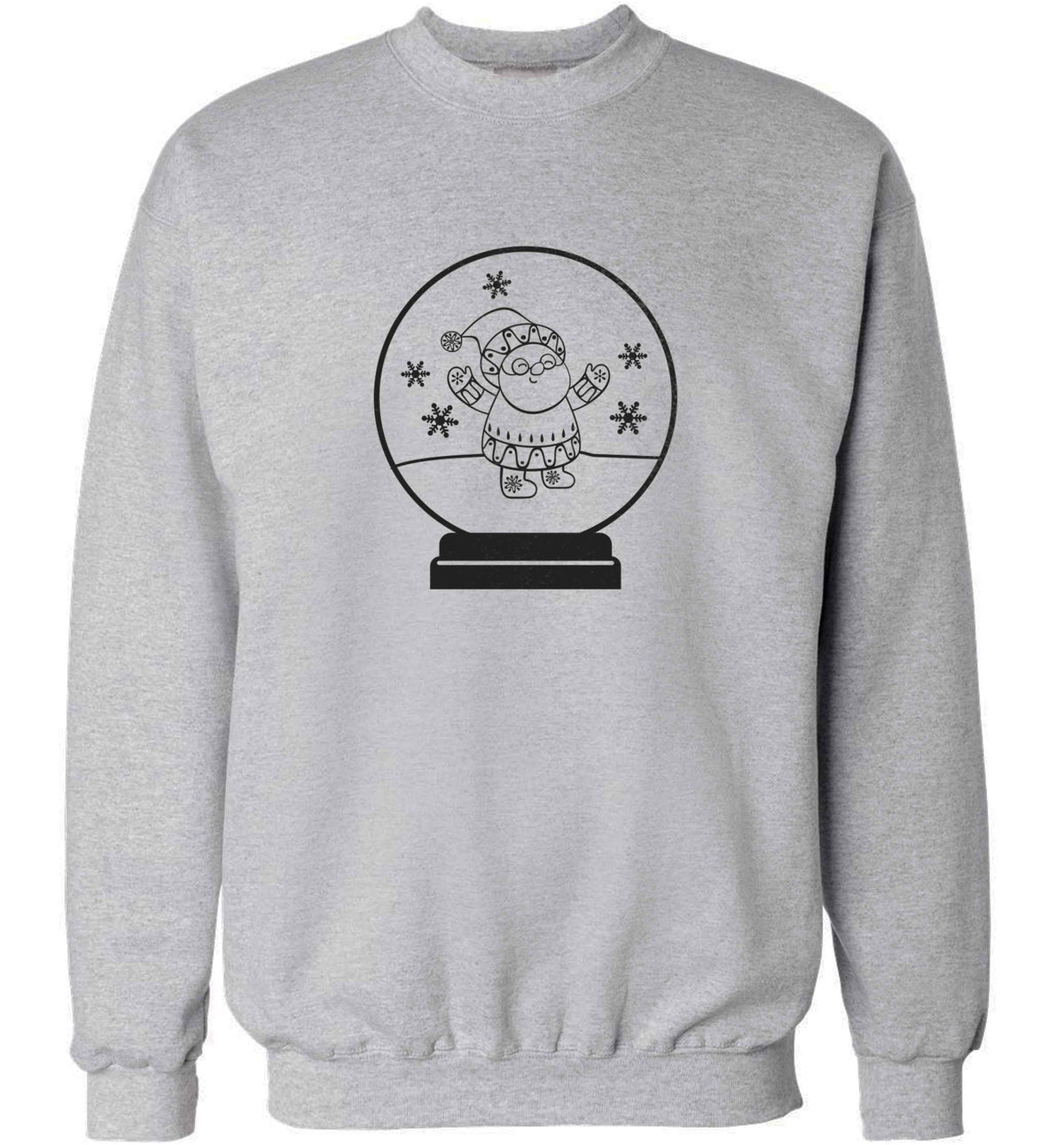 Santa snowglobe adult's unisex grey sweater 2XL