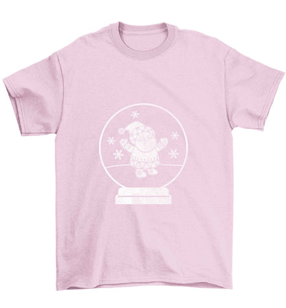 Santa snowglobe Children's light pink Tshirt 12-13 Years