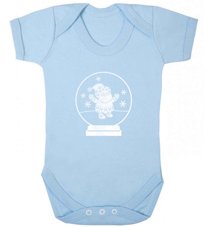Santa snowglobe baby vest pale blue 18-24 months