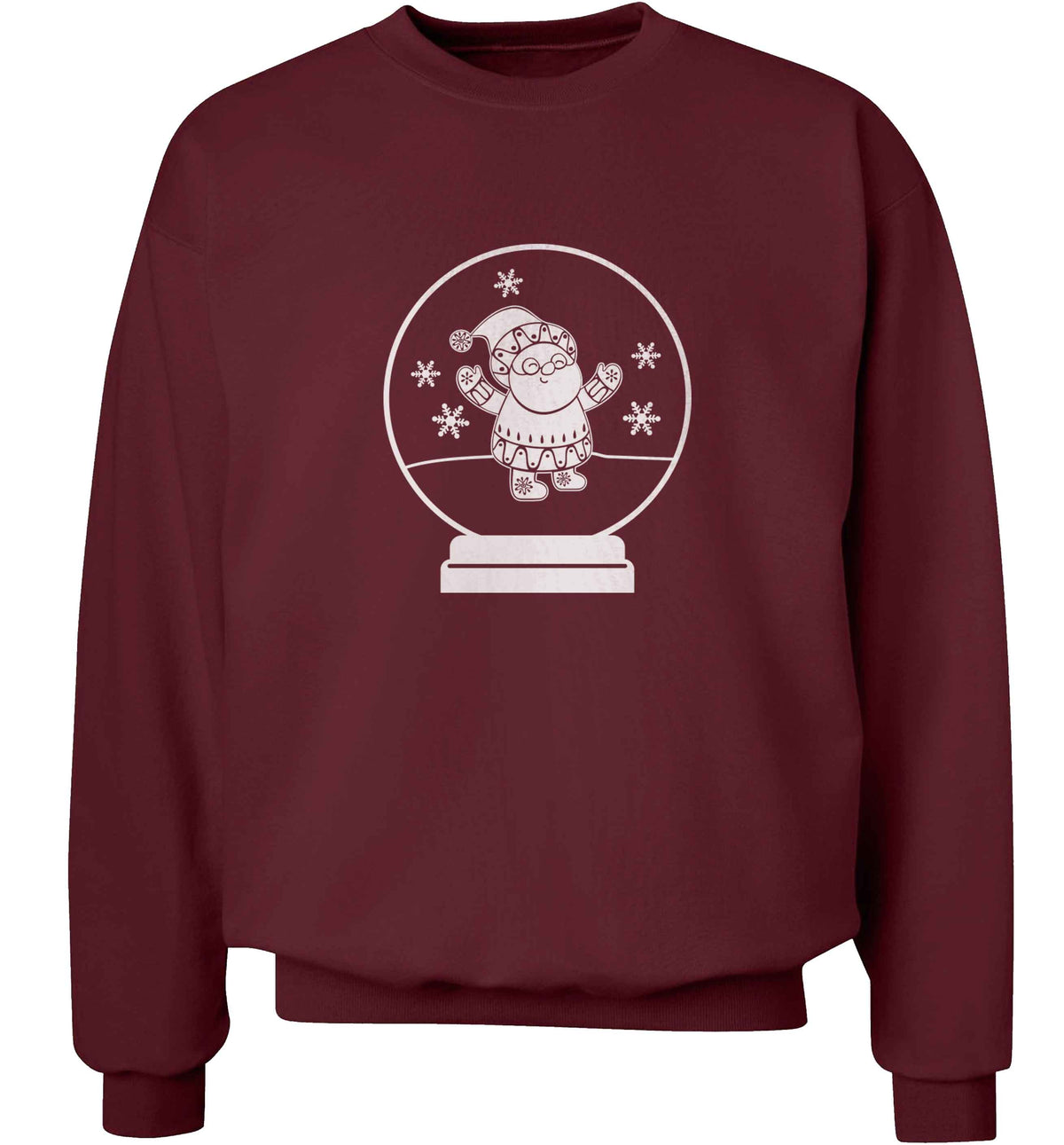 Santa snowglobe adult's unisex maroon sweater 2XL