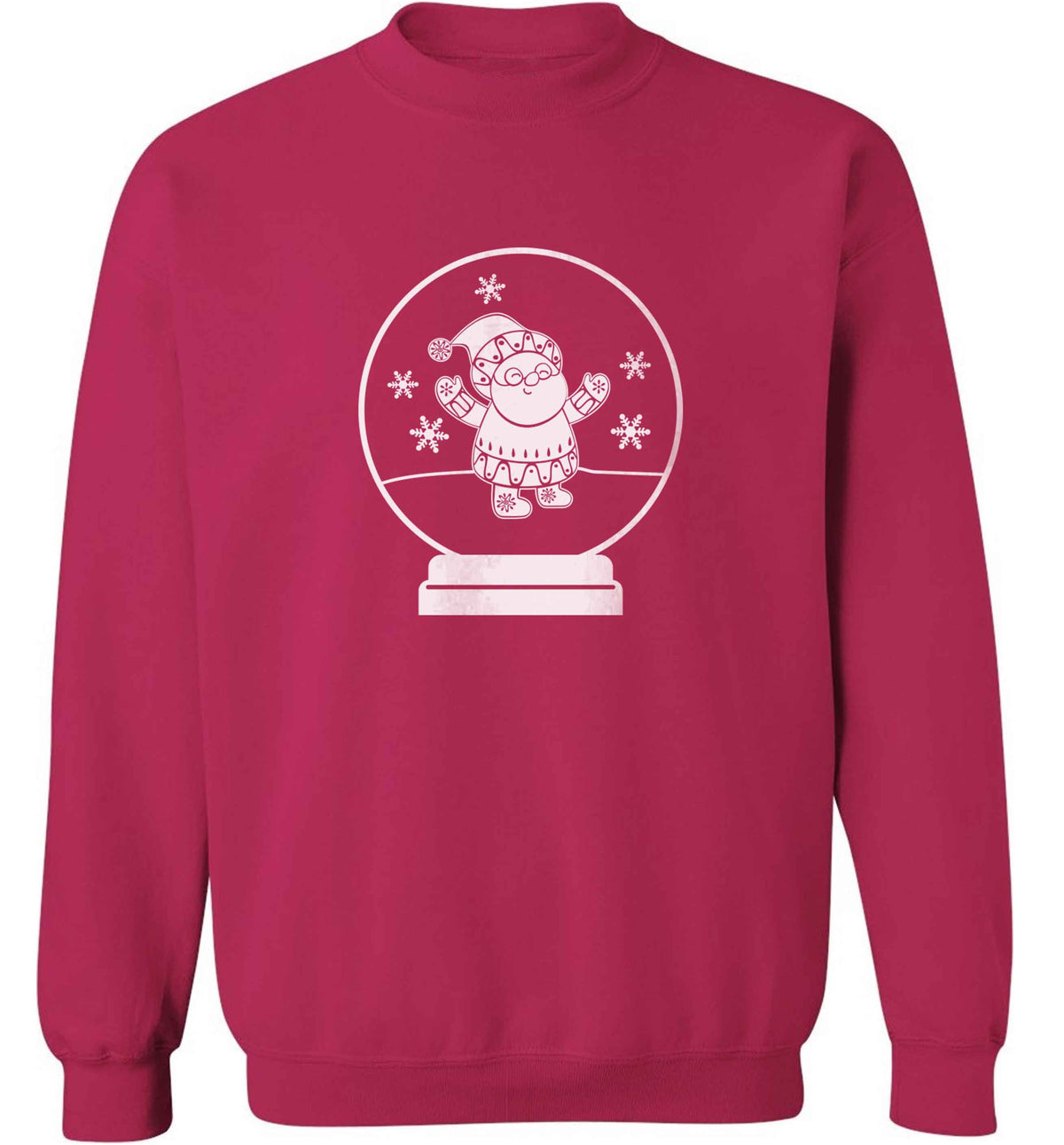 Santa snowglobe adult's unisex pink sweater 2XL