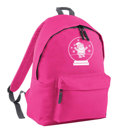 Santa snowglobe pink adults backpack
