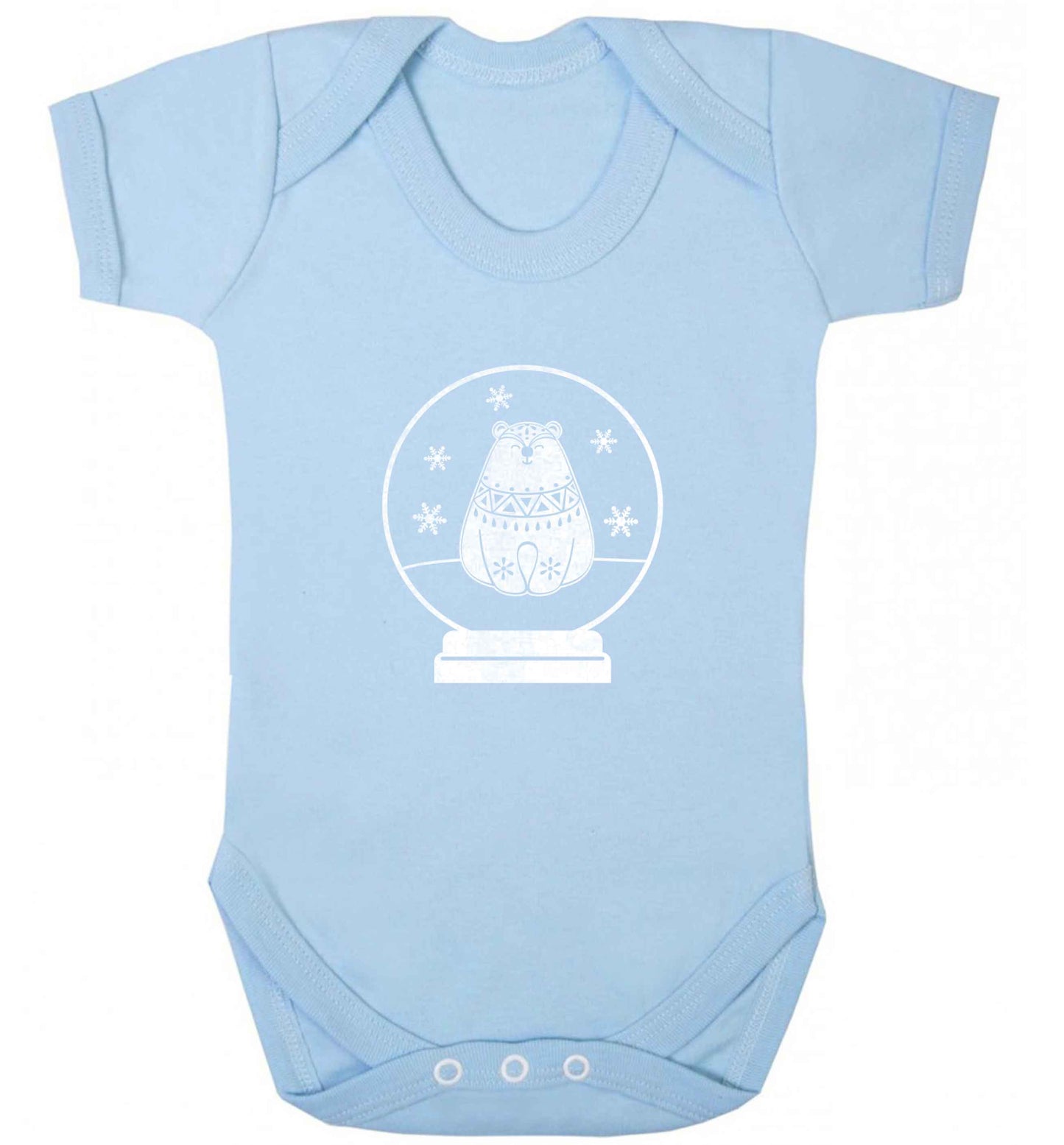 Polar Bear Snowglobe baby vest pale blue 18-24 months