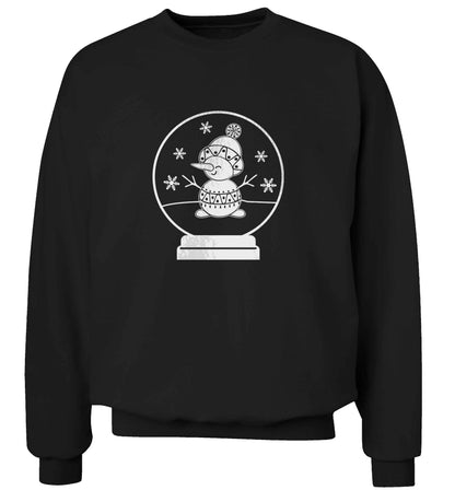 Snowman Snowglobe adult's unisex black sweater 2XL