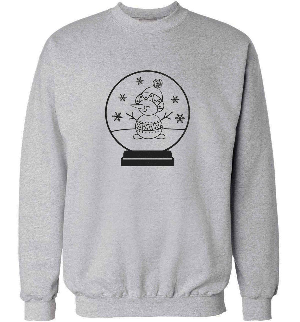Snowman Snowglobe adult's unisex grey sweater 2XL