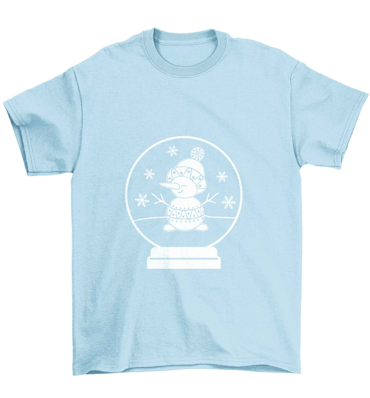 Snowman Snowglobe Children's light blue Tshirt 12-13 Years