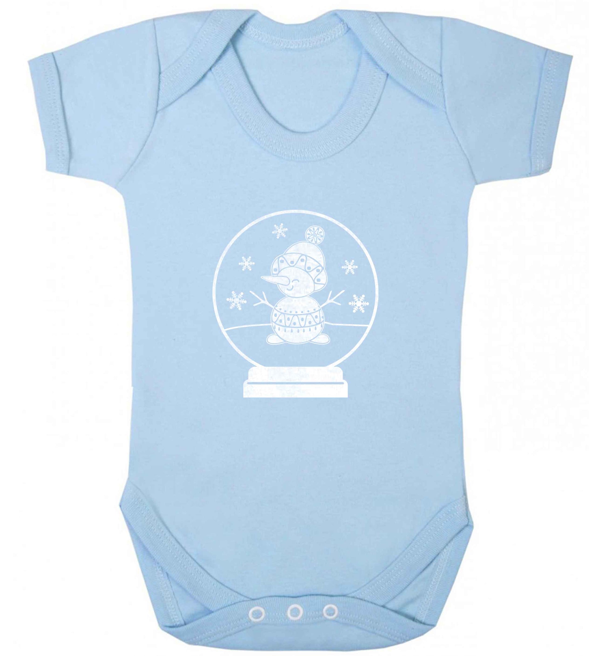 Snowman Snowglobe baby vest pale blue 18-24 months