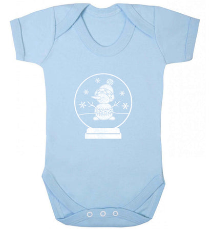 Snowman Snowglobe baby vest pale blue 18-24 months