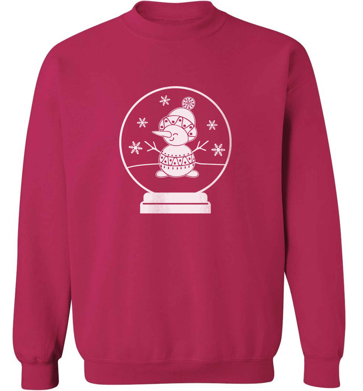 Snowman Snowglobe adult's unisex pink sweater 2XL